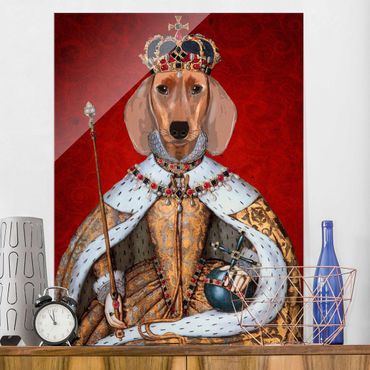 Tableau en verre - Animal Portrait - Dachshund Queen