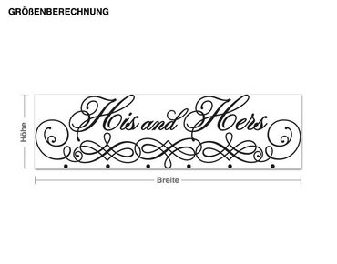 Sticker mural porte-manteau - His and Hers
