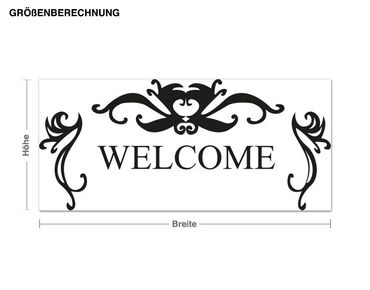 Sticker mural porte-manteau - Welcome with tendrils
