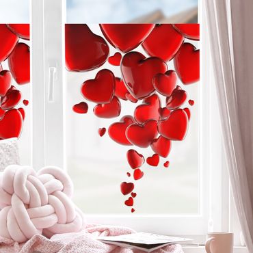 Décoration pour fenêtres - Heart Balloons