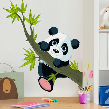 Sticker mural - Climbing panda