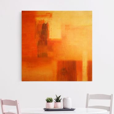 Impression sur toile - Composition In Orange And Brown 02