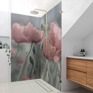 Revêtement mural de douche - Picturesque Poppy