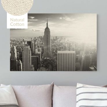 Tableau sur toile naturel - Manhattan Skyline - Format paysage 3:2