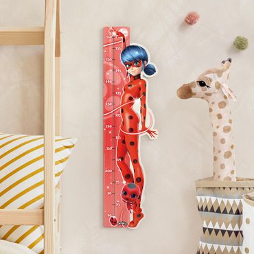 Toise murale enfant en bois - Miraculous Ladybug Standing Tall