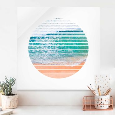Glass print - Ocean In A Circle