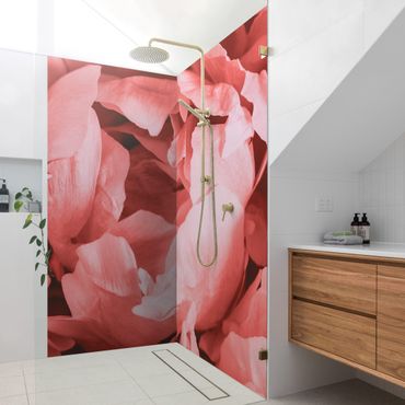 Revêtement mural de douche - Peony Blossom Coral