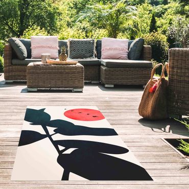Tapis en vinyle - World Of Plants With Red Sun