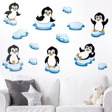 Sticker mural - Penguin nursery set
