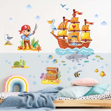 Sticker mural - Pirate set