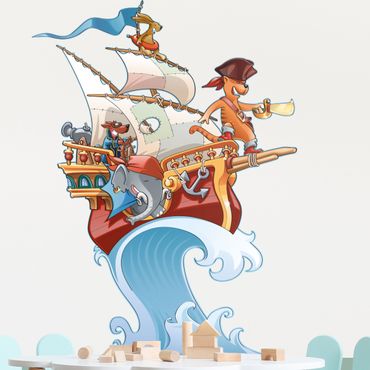 Sticker mural - pirate ship