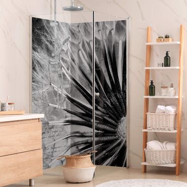 Revêtement mural de douche - Dandelion Black & White