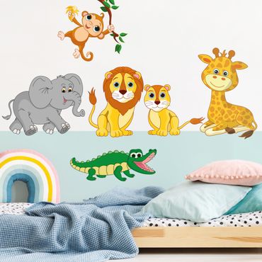 Sticker mural - Safari animals set