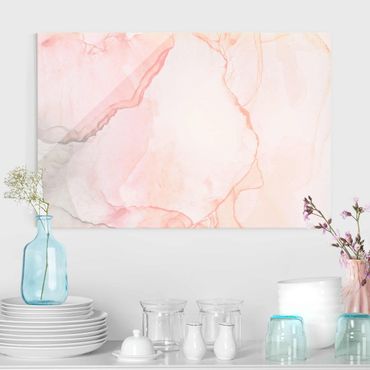 Glass print - Play Of Colours Pastel Cotton Candy