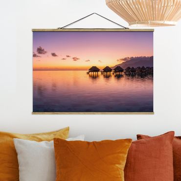 Tableau en tissu avec porte-affiche - Sunset Dream - Format paysage 3:2