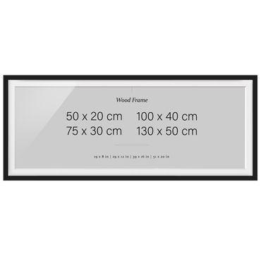 Cadre - Picture Frames Black Panoramic Cross