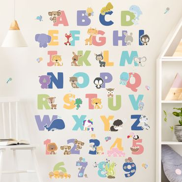 Sticker mural - Animal alphabet set