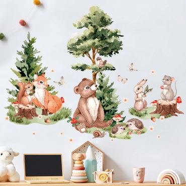 Sticker mural - Gathering Of Forest Animals