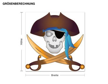Sticker mural - Caution! Pirates