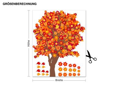 Sticker mural - Blossoming Tree Orange