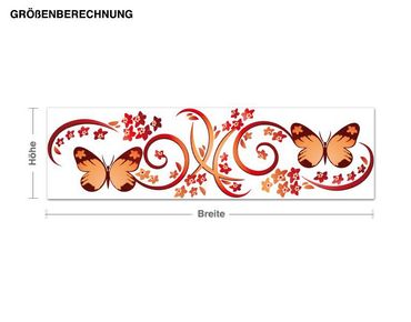 Sticker mural - Butterfly With Deco Swirls