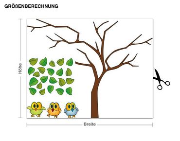 Sticker mural - Owls on a Tree