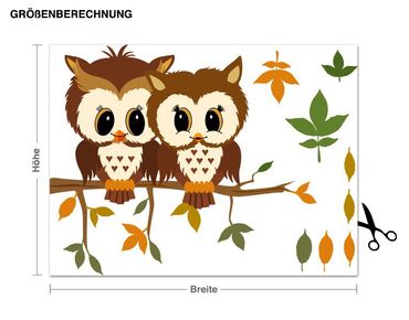 Sticker mural - Owls In Autumn