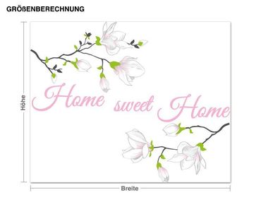 Sticker mural - Home Sweet Home With Magnolias