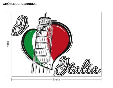 Sticker mural - I love Italia