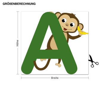 Sticker mural - Kid's ABC - Ape