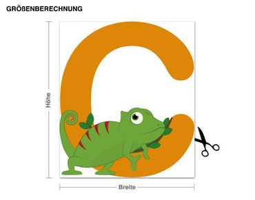 Sticker mural - Kid's ABC - Chameleon