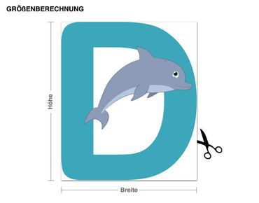 Sticker mural - Kid's ABC - Dolphin