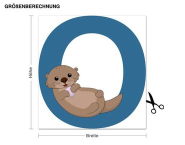 Sticker mural - Kid's ABC - Otter