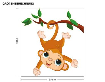 Sticker mural - Climbing Monkey