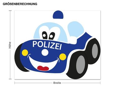 Sticker mural - Police Car