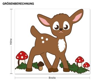 Sticker mural - Fawn In The Forest