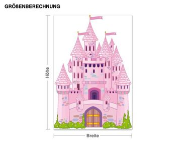 Sticker mural - Pink Fairytale Castle