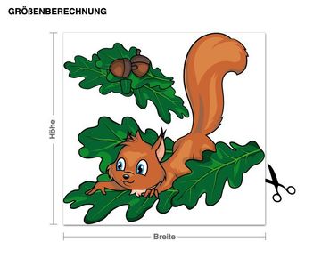 Sticker mural - Squirrel Collecting