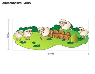 Sticker mural - Jumping Sheep