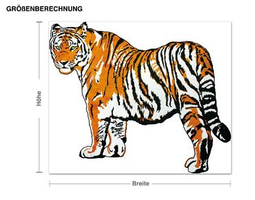 Sticker mural - Tiger Illustration