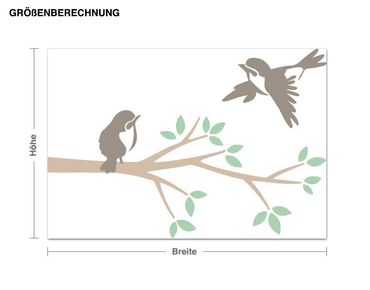 Sticker mural - Twig With Birds