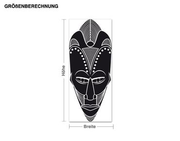 Sticker mural - African warrior mask