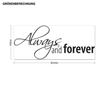 Sticker mural - Always and forever