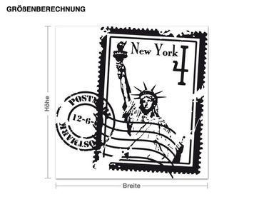 Sticker mural - Stamp New York
