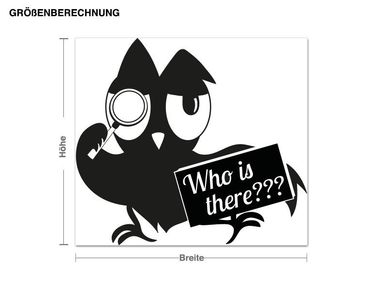 Sticker mural - Owl - Who's there?