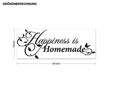 Sticker mural - Happiness is Homemade with butterfly