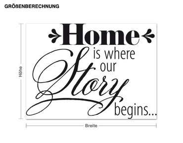 Sticker mural - Home is where our story begins