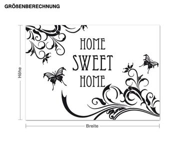 Sticker mural - Home Sweet Home with Tendrils