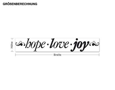 Sticker mural - Hope Love Joy