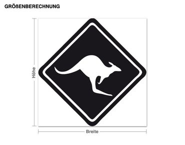 Sticker mural - Kangaroo Sign
